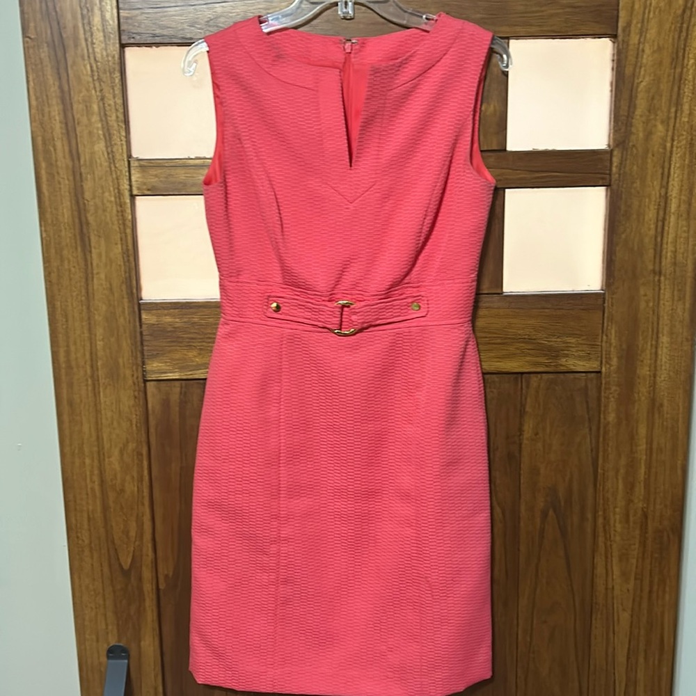 Coral sleeveless dress size 4.